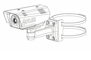 Kamery jsou instalovány na držáky FLIR.